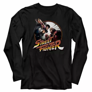 Street Fighter Capcom Video Game Ken & Ryu Fighting Long Sleeve T Shirt - Picture 1 of 5