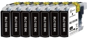 7PK BLACK Replacement Ink fits Brother LC103XL MFC-J470DW MFC-J475DW MFC-J875DW - Picture 1 of 1