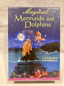 MAGICAL MERMAIDS AND DOLPHINS - Oracle 44 Card Deck by Doreen Virtue - BNISB - Foto 1 di 3