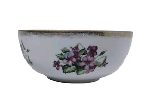 Vintage Knochen China Servierschüssel mit handbemalten violetten Japan - Bild 1 von 5