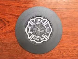 Firefighter Rescue Department EMT EMS Drink Coaster Gift SET USA Home Bar - Picture 1 of 4