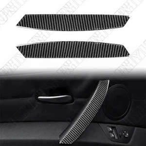 2 x Pegatinas de cubierta de manija de puerta interior de fibra de carbono para BMW Z4 E85 2003-2008 - Imagen 1 de 6