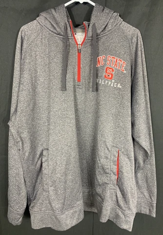 ✨Champion NC State Hoodie 1/4 Zip Pullover Men’s Size XL Gray VG Pockets✨ Cover