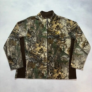 Realtree Camo Fleece Jacket Full Zip Men's XL Hunting Outdoors Camouflage Y2K - Picture 1 of 8
