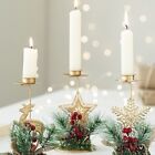 Christmas Candle Holder Decorative Ornament Metal Snowflake Star Decor