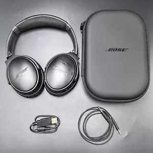 Bose QuietComfort 35 QC35 I Wireless Bluetooth Noise Cancelling Headphones Black - Picture 1 of 8