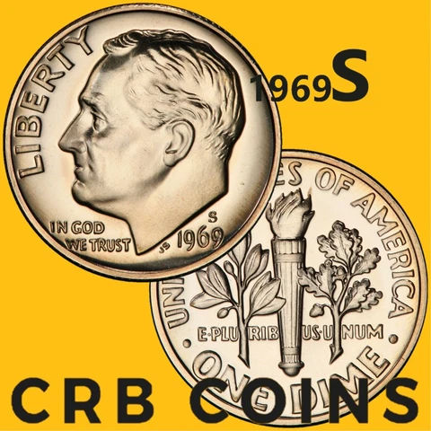 1969-S Proof Roosevelt Dime - (UNC) KM#195a - D69S Cover