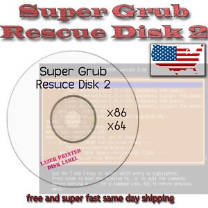 Super Grub2 Disk Linux, Windows & MAC Boot UP Repair Disk Fast Shipping USA HQ