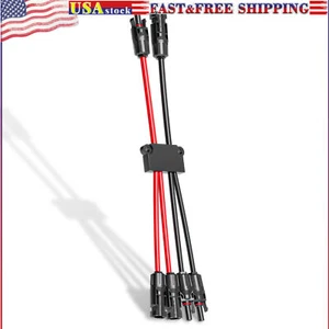 Solar Connectors Cable for Solar Panels Cable Splitter Y Branch Parallel Adapter - Picture 1 of 13