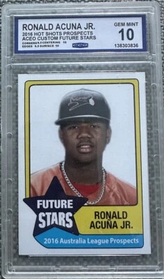 2016 Ronald Acuna Jr Minor League Top Prospect Rookie Card Atlanta Braves - Image 1 of 2