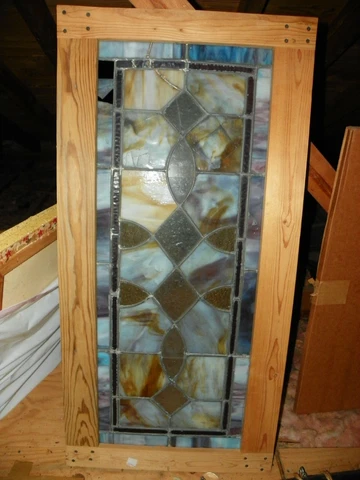 Antique vintage stained glass panel from demolished historic church Charlotte NC Cover