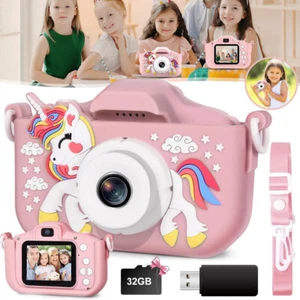 Kinderkamera Digitalkamera 1080P Fotokamera Kinder Kamera Einhorn Fotoapparat - Bild 1 von 12