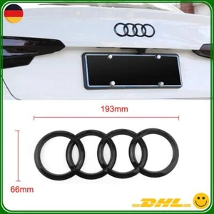193mm Hinten Kofferraum Ringe Emblem für Audi A4 A5 Klavierschwarz Lid Embleme - Bild 1 von 5