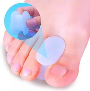 10 Pack Toe Spacers Separators, Bunion Corrector Gel Orthotics (1/2'' Thick) for - Picture 1 of 12
