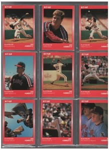 1990 Star Co .Platinum Baseball Jim Abbott  9 Card Set 1 0f 1000 Angels