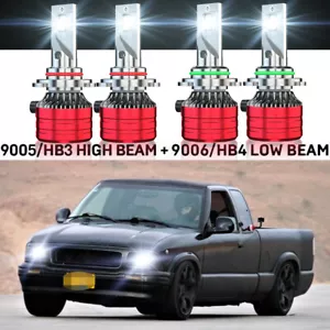 For GMC Sonoma 1994-2004 High&Low Beam Combo LED Headlight Bulbs Kit 6000K Set 4 - Bild 1 von 13