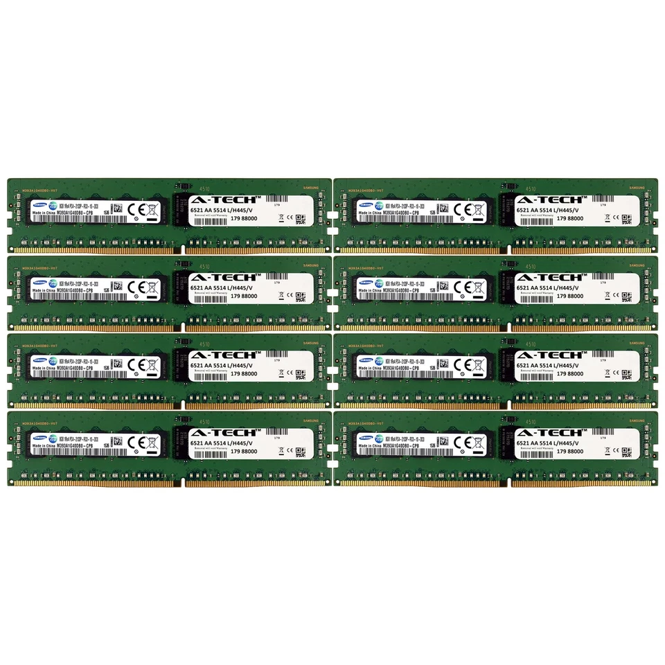PC4-17000 Samsung 64GB Kit 8x 8GB HP ProLiant WS460c BL460c WS460c Memory RAM - Image 1 of 1