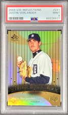 2005 Upper Deck Reflections Justin Verlander RC #241, PSA 9 New Grade