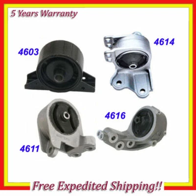 00-05 For Mitsubishi Eclipse 3.0L Engine Motor & Trans Mount Set 4PCS Auto M045 - Image 1 of 4