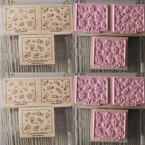 STAMPIN UP FABULOUS THREE (3) WOOD MOUNT RUBBER STAMPS SCRAPBOOK CARDMAKING NEW - Picture 1 of 4