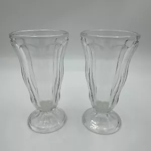 Set di 2 bicchieri piedistallo dessert retrò ancoraggio vintage Sundae Float Parfait - Foto 1 di 4
