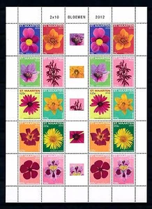 [SM065V] St. Martin Maarten 2012 Flowers Miniature Sheets MNH - Picture 1 of 1