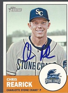 San Diego Padres CHRIS REARICK Signed Heritage Card