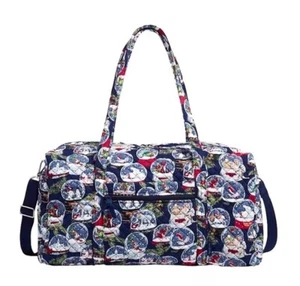 Vera Bradley Snow Globes Large Travel Duffel Bag in Recycled Cotton Zip Closure - Picture 1 of 4