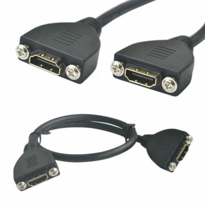 HDMI Female to HDMI Female Extension Cable With Panel Mount 50cm - Image 1 of 4