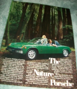 Pubblicità auto Porsche 914 Mid-Size-mag Color 1973 - "La Natura Porsche" - Foto 1 di 1