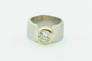 Estate Sale Womens Ring Multi-Tone Gold Gemstone Birthday Gift 14k - Picture 1 of 5