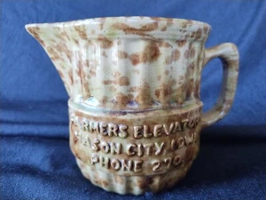 Farmers Elevator Mason City Iowa Phone 270 Advertising Pitcher Spongeware - Picture 1 of 14