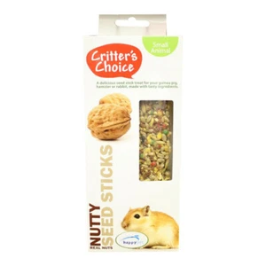 Critters Choice Twin Seed Stick Nutty or Fruity Chinchilla Treats Hamster Food - Picture 1 of 4