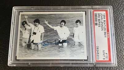 1964 Beatles B&W 3rd Series PSA 9 Paul McCartney John Lennon 151 Mint Card Topps - Image 1 of 3