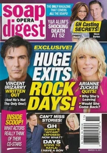Soap Opera Digest Mar 13, 2017 ARIANNE ZUCKER-CAMRYN GRIMES-HALEY PULLOS-R BUDIG - Foto 1 di 1