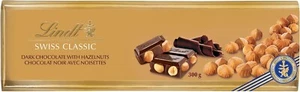 LINDT SWISS CLASSIC Gold Dark Chocolate Bar with Hazelnuts, 300 Gram Chocolate - Picture 1 of 4