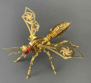 Avispa Dorada Acero Inoxidable Insectos 3D Puzzle Modelo Mecánico Conjunto Kit Juguete - Imagen 1 de 18
