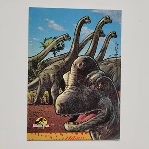 Tarjeta promocional de cómic Jurassic Park #1 de 9 Brachiosaurus Topps 1992 - Imagen 1 de 2