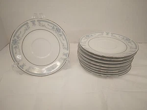 Lot of 9 Sheffield Blue Whisper Saucers Japan 1985 JMP USED - Picture 1 of 9