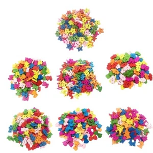 100Pcs Wooden buttons Cartoon Assorted Colors Fit Sewing or Scrapbooking craft - Picture 1 of 7