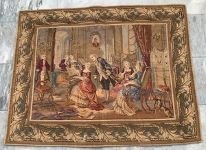3x4 Vintage French Loving Tapestry Wall Hanging Colorful Traditional Goblins - Picture 1 of 11