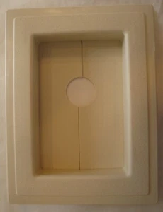 Split Recessed Natural Almond Vinyl Mounting Block - 6 in. x 7.5 in x 3/4 in - Picture 1 of 2