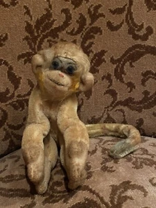 9” Steiff Monkey Mungo Plush Stuffed Animal From German Mohair Antique Doll Toy - Picture 1 of 7