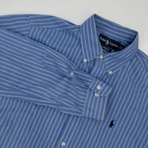 Ralph Lauren Hemd Herren 16 1/2 32/33 blau weiß gestreift Classic Fit Button Down - Bild 1 von 10