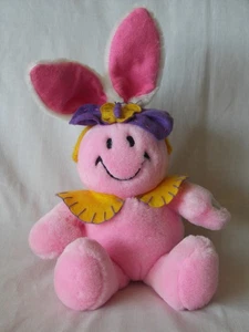 Peluche vintage faccina sorridente rosa gioca parata pasquale giggle wiggle tickle funziona! - Foto 1 di 7