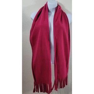 Fuchsia Rosa Fleece Fransen Schal leicht weich - Bild 1 von 2