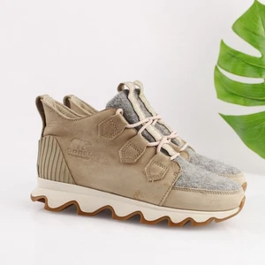 Sorel Kinetic Caribou Damenstiefel Größe 7,5 hellbraun wasserdicht Schnürstiefel Plateau - Bild 1 von 15