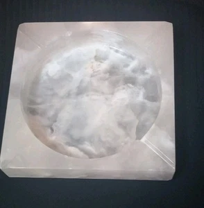 Ash tray Square marble Natural Stone white vintage large - Picture 1 of 5