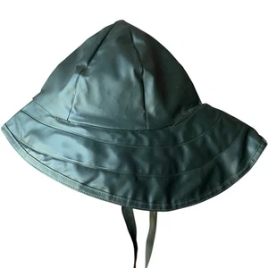 Cappello antipioggia Helly Hansen P915 Sou’wester abbigliamento da lavoro verde impermeabile M pescatori vintage - Foto 1 di 8