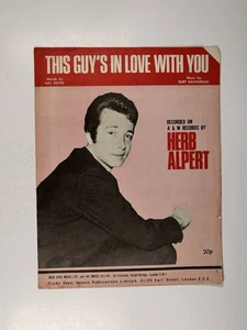 Herb Albert Sheet Music Vintage This Guy's In Love With You A&M Records 1960s - Bild 1 von 13